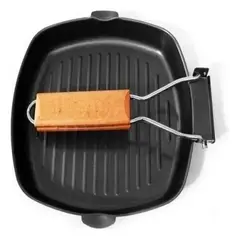 GENERICO - Sarten Cuadrado Para Parrilla Multiuso Antiadherente 28X24CM