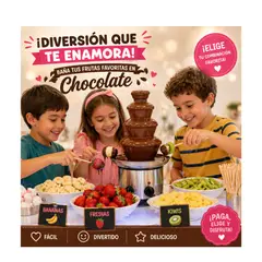 MOVI - Cascada Fuente Chocolate Fondue 4 Niveles Acero Inoxidable