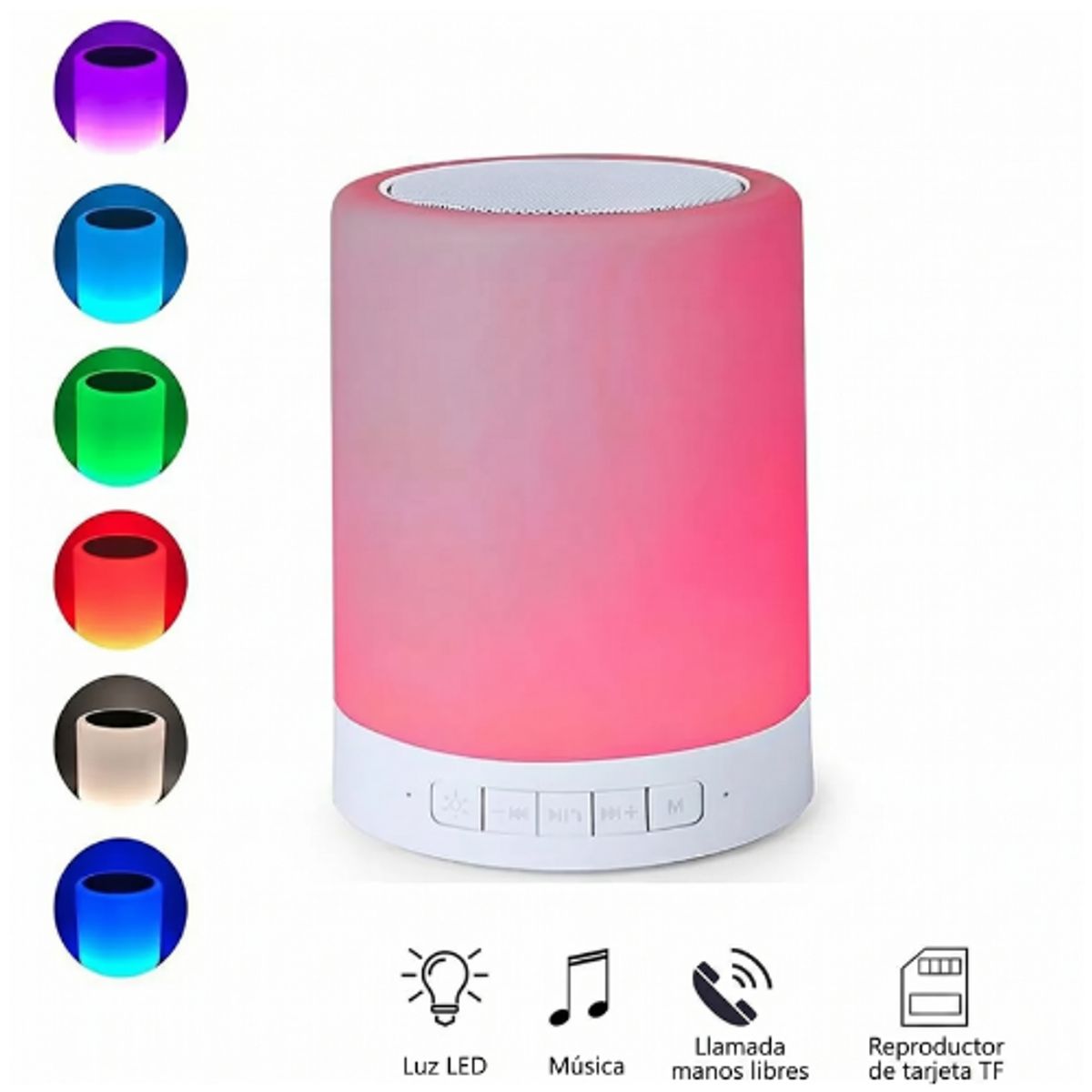 GENERICO - Lámpara De Noche Táctil Bluetooth LED