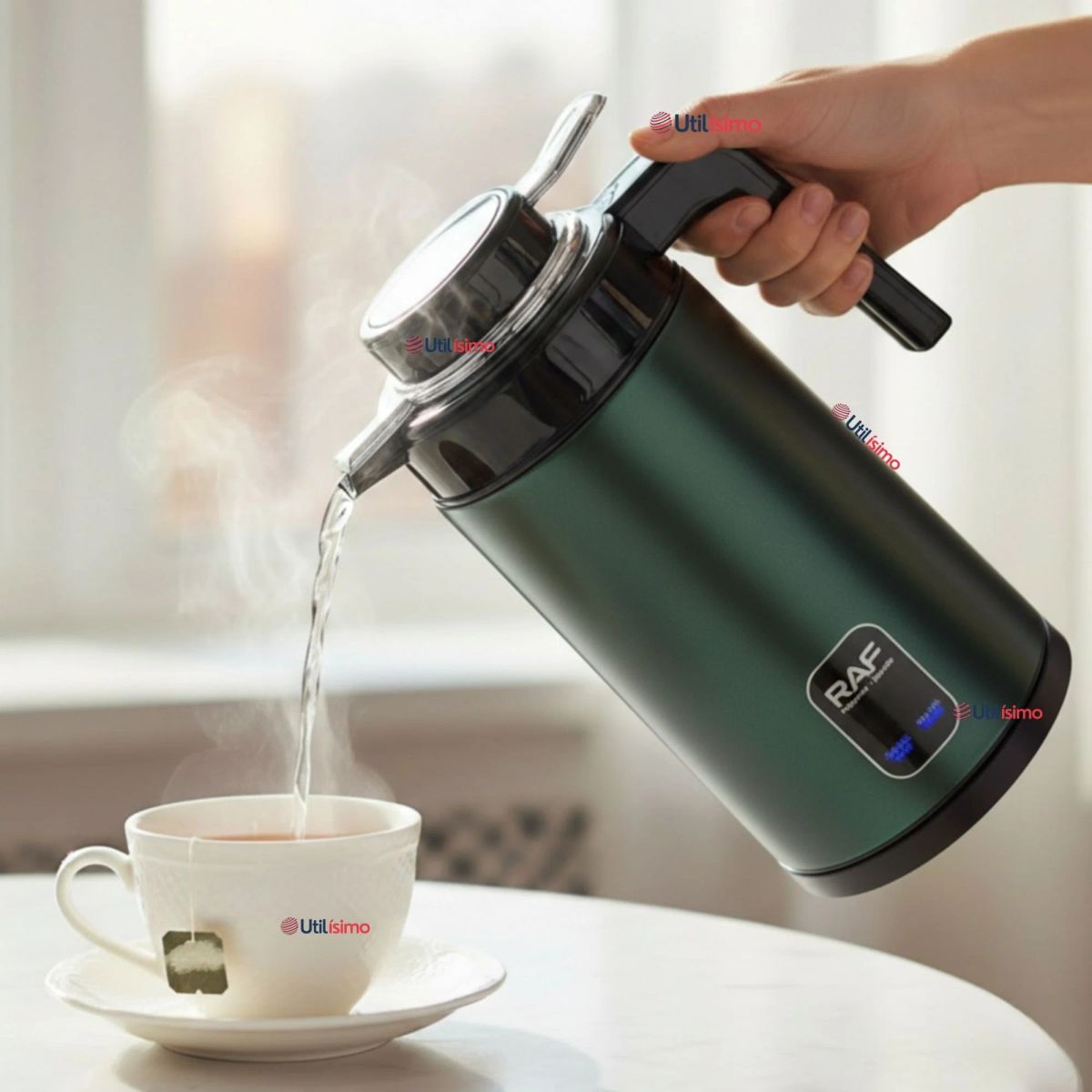 RAF - Termo Hervidor Eléctrico RAF 1360W 2 Litros Verde