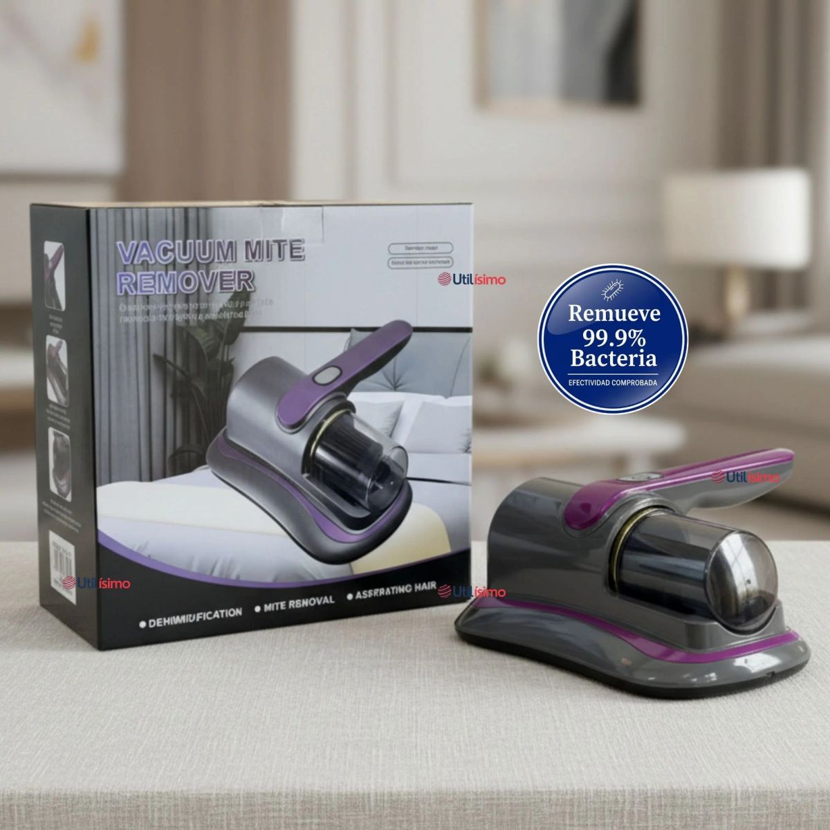 LINE - Aspirador Inalámbrico Remueve Bacterias UV Anti Ácaros Portátil