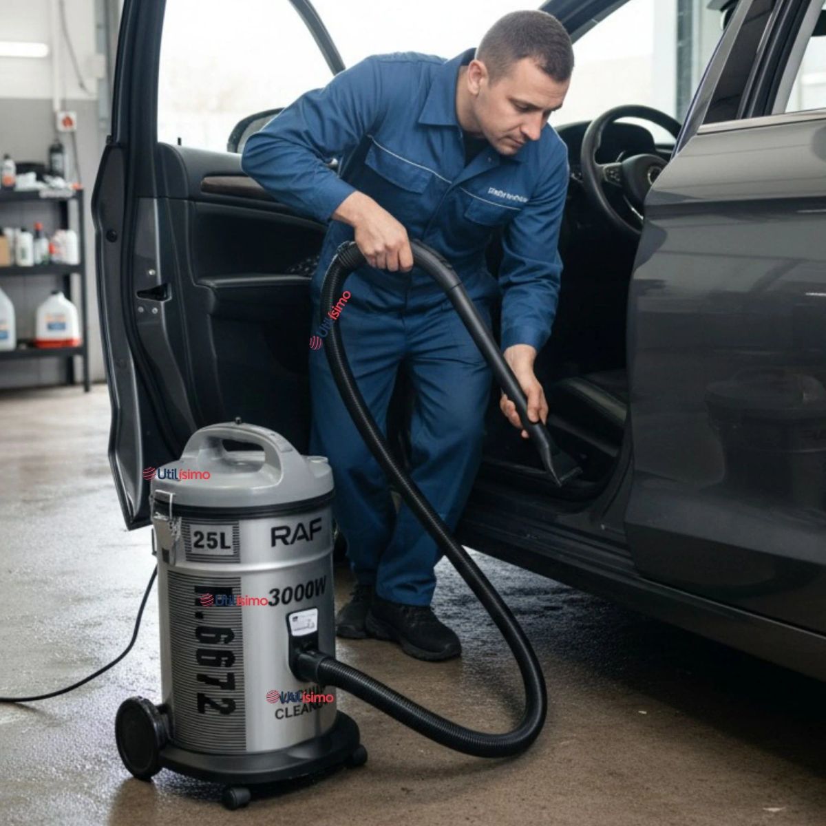 RAF - Aspiradora Vacuum Ciclónica Succión Fuerte 3000w Potente 25 Litros