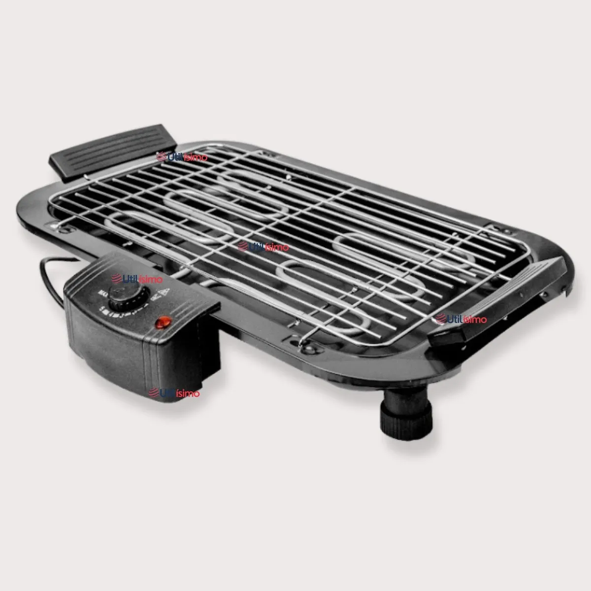 LINE - Parrillera Eléctrica Asador 2000W de Potencia Antiadherente Negro