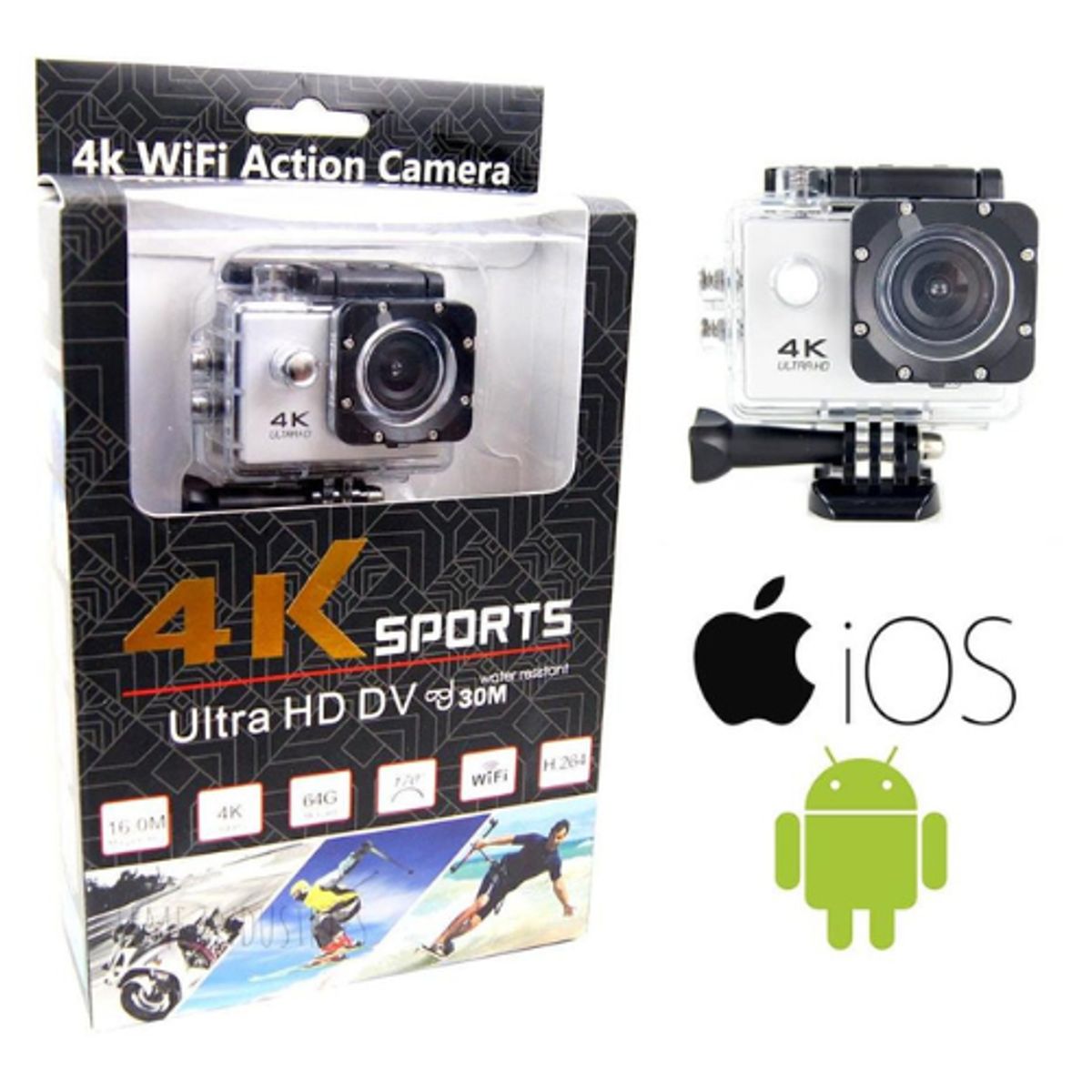 GENERICO - Cámara Deportiva HD GO Pro 4K