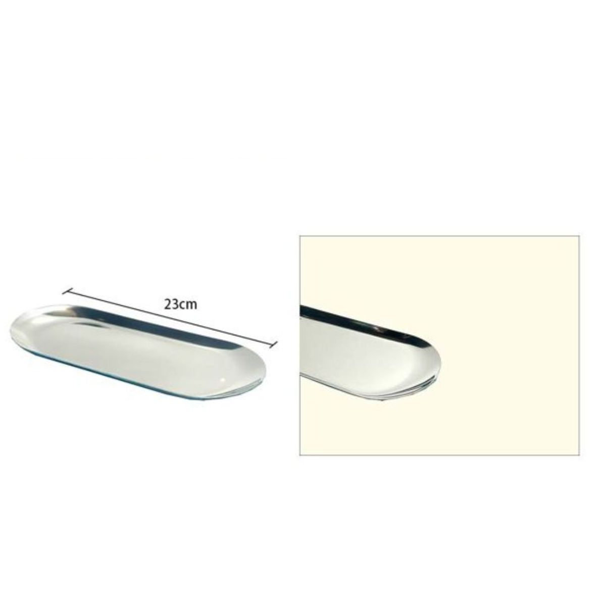 GENERICO - Plato acero inox 23cm