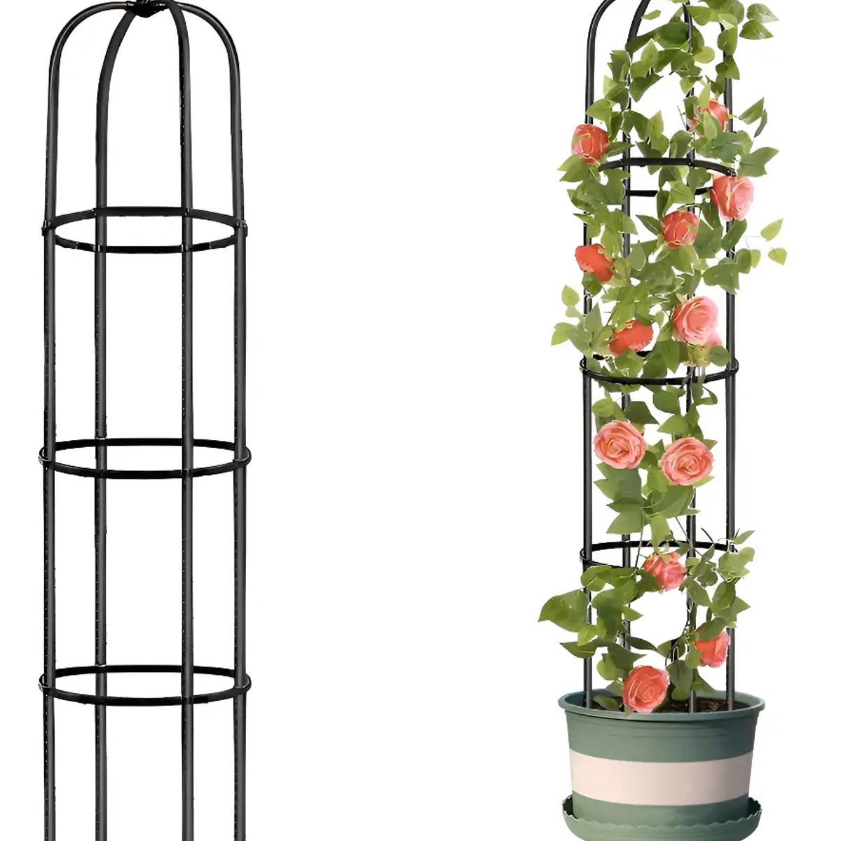 KUANGYE - Soporte Tutor Plantas Trepadoras Enredaderas Rosales 120cm