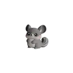 GENERICO - Mini Escultura Decorativa- Chinchilla Tierna