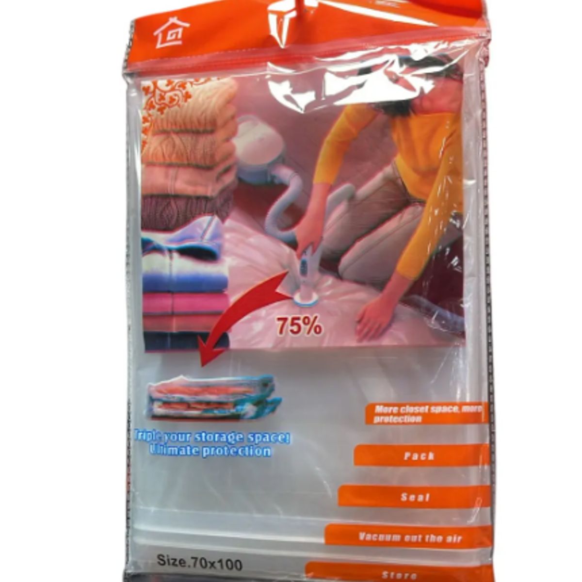 GENERICO - Pack Bolsas De Almacenamiento Al Vacío 70x100 12 Unidades