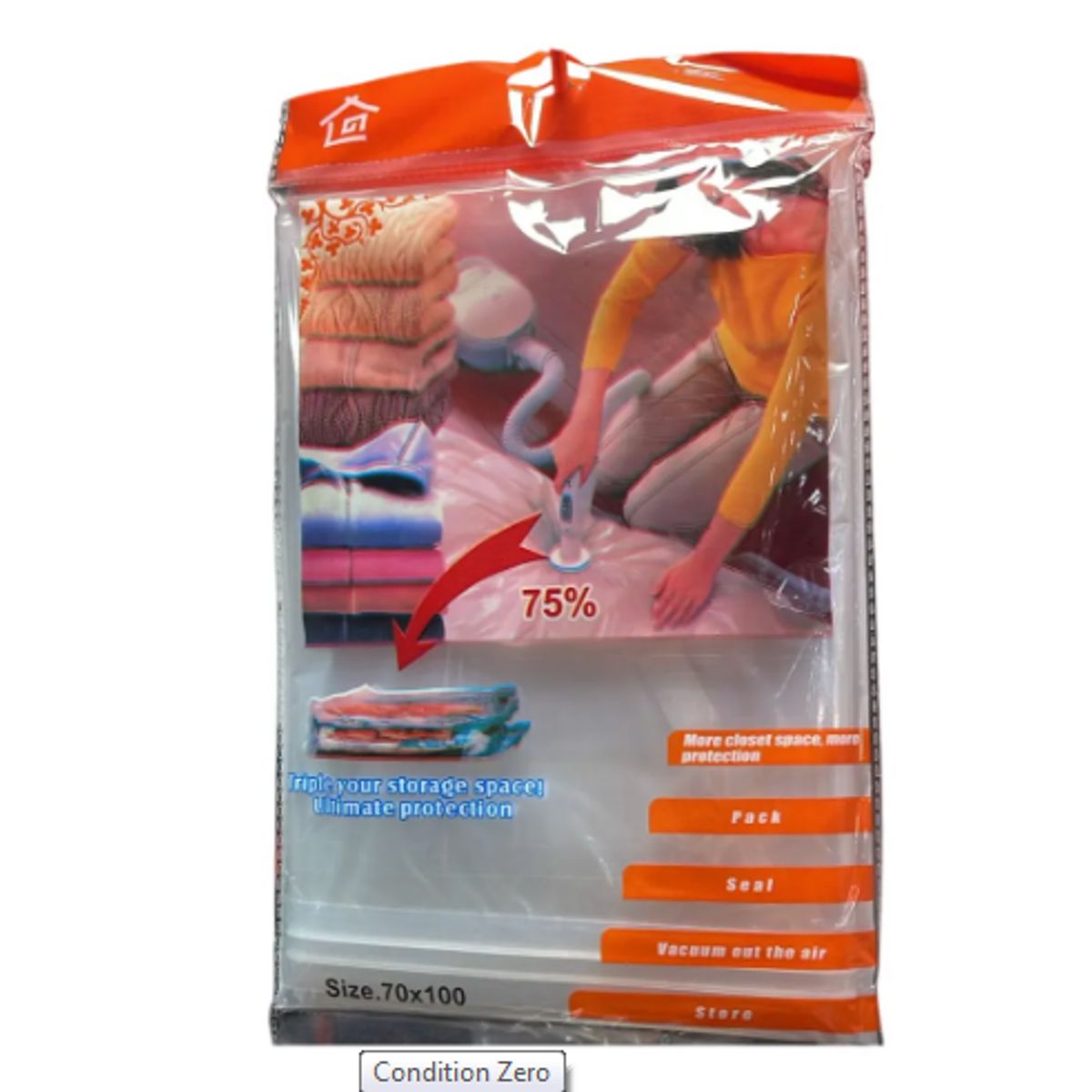 GENERICO - Pack Bolsas De Almacenamiento Al Vacío 70x100 12 Unidades