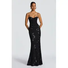TIOZONEY - Vestido de fiesta Mujer - Negro