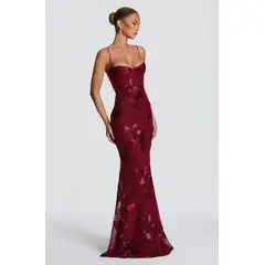 TIOZONEY - Vestido de fiesta Mujer - Rojo