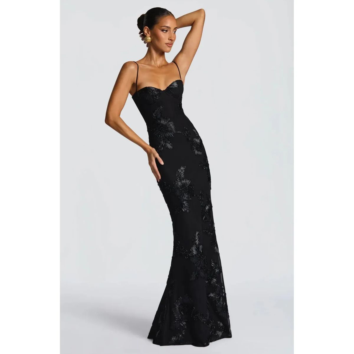 TIOZONEY - Vestido de fiesta Mujer - Café