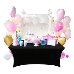 VIDA BUENAS - Funda de Mantel Elástico Spandex para Mesa 6 Ft 183x76x76 cm