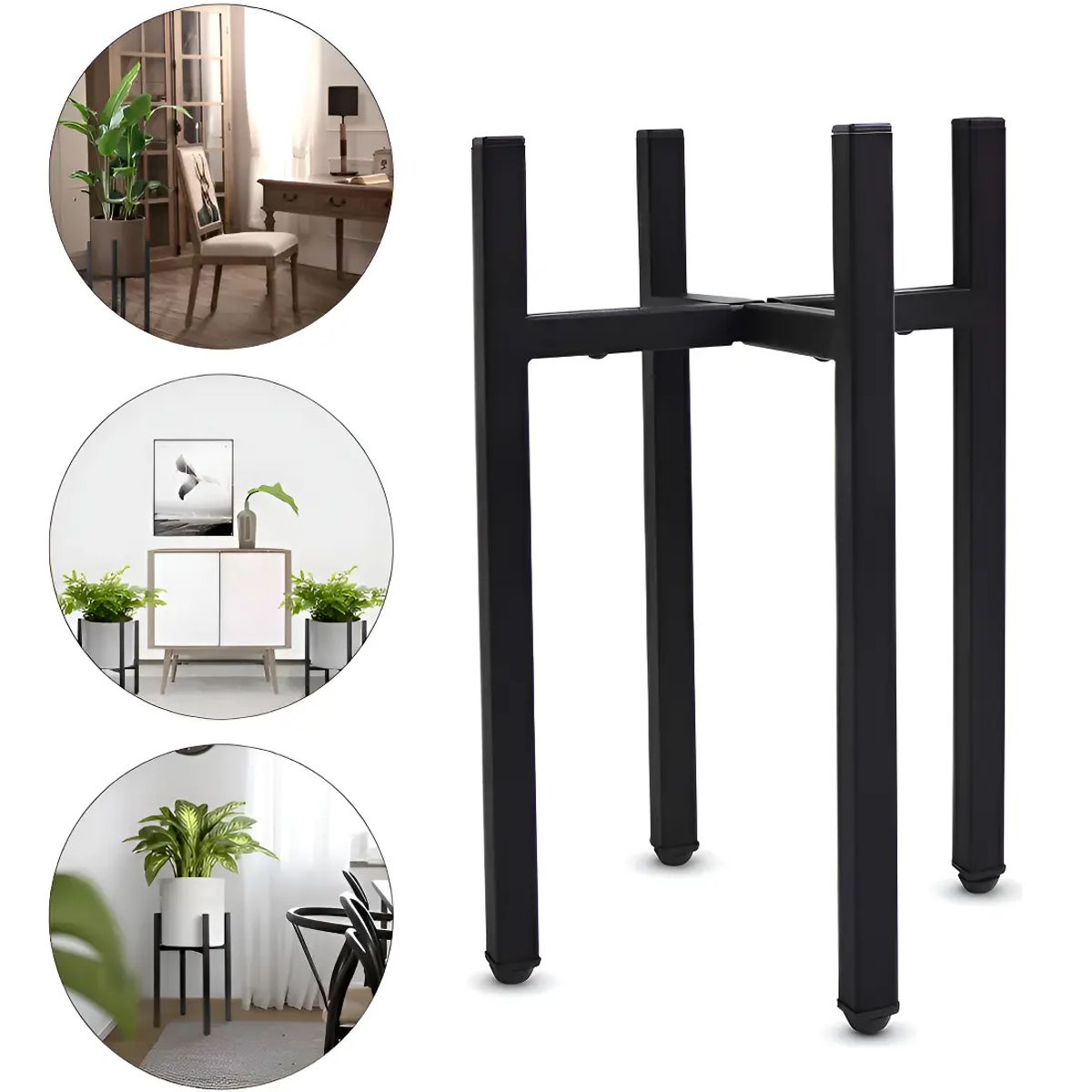 GENERICO - Set Organizador Pedestal Porta Macetero Desmontable Metal