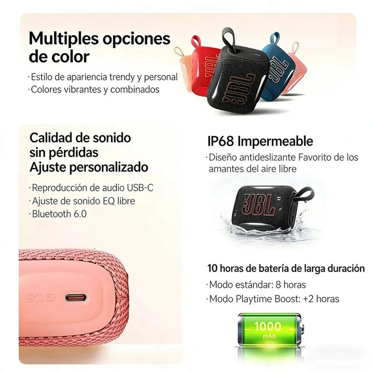 JBL - Parlante JBL Go 5 Original Bluetooth 6.0 IP68