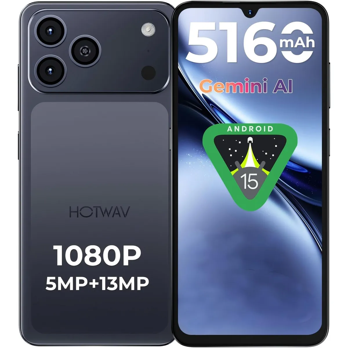 OUKITEL - Hotwav A17 Pro max Celular 16GB+128GB Android 15 Smartphone