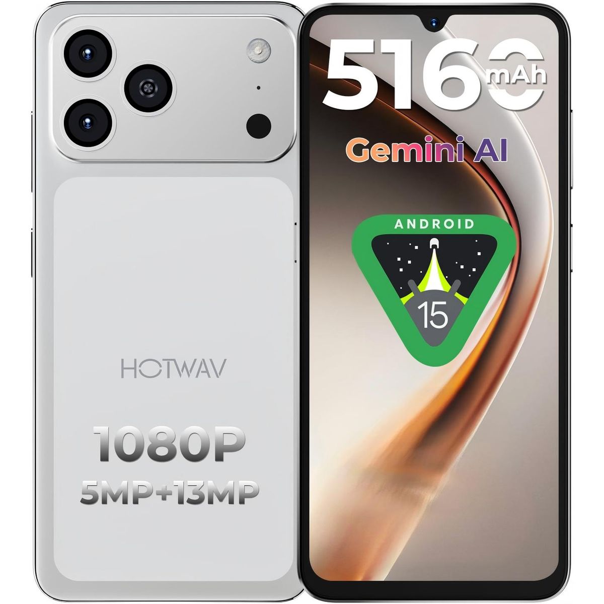 OUKITEL - Hotwav A17 Pro max Celular 16GB+128GB Android 15 Smartphone