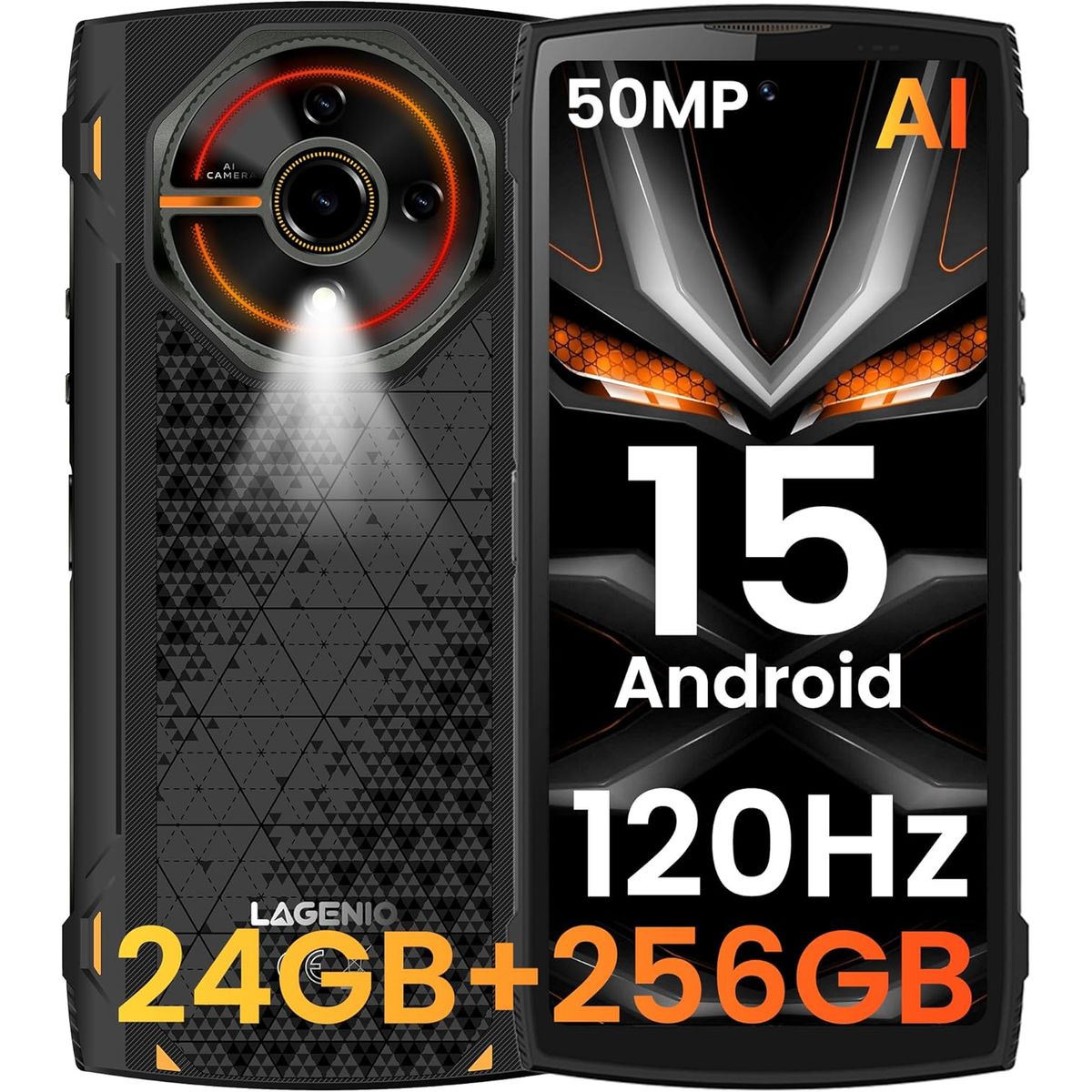 AGM - LAGENIO Panther 2 Pro Celular 24GB+256GB Android 15 Smartphone
