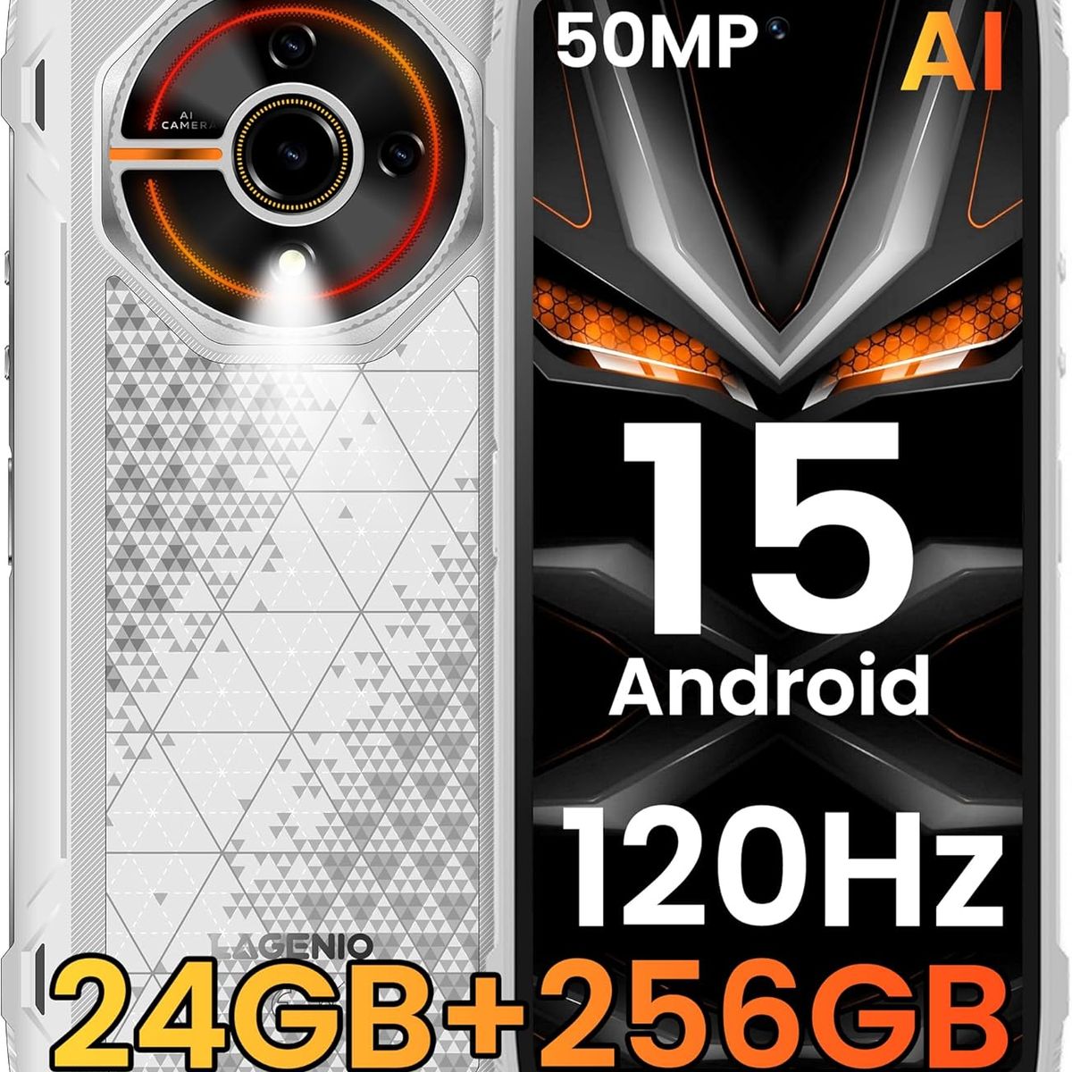 AGM - LAGENIO Panther 2 Pro Celular 24GB+256GB Android 15 Smartphone