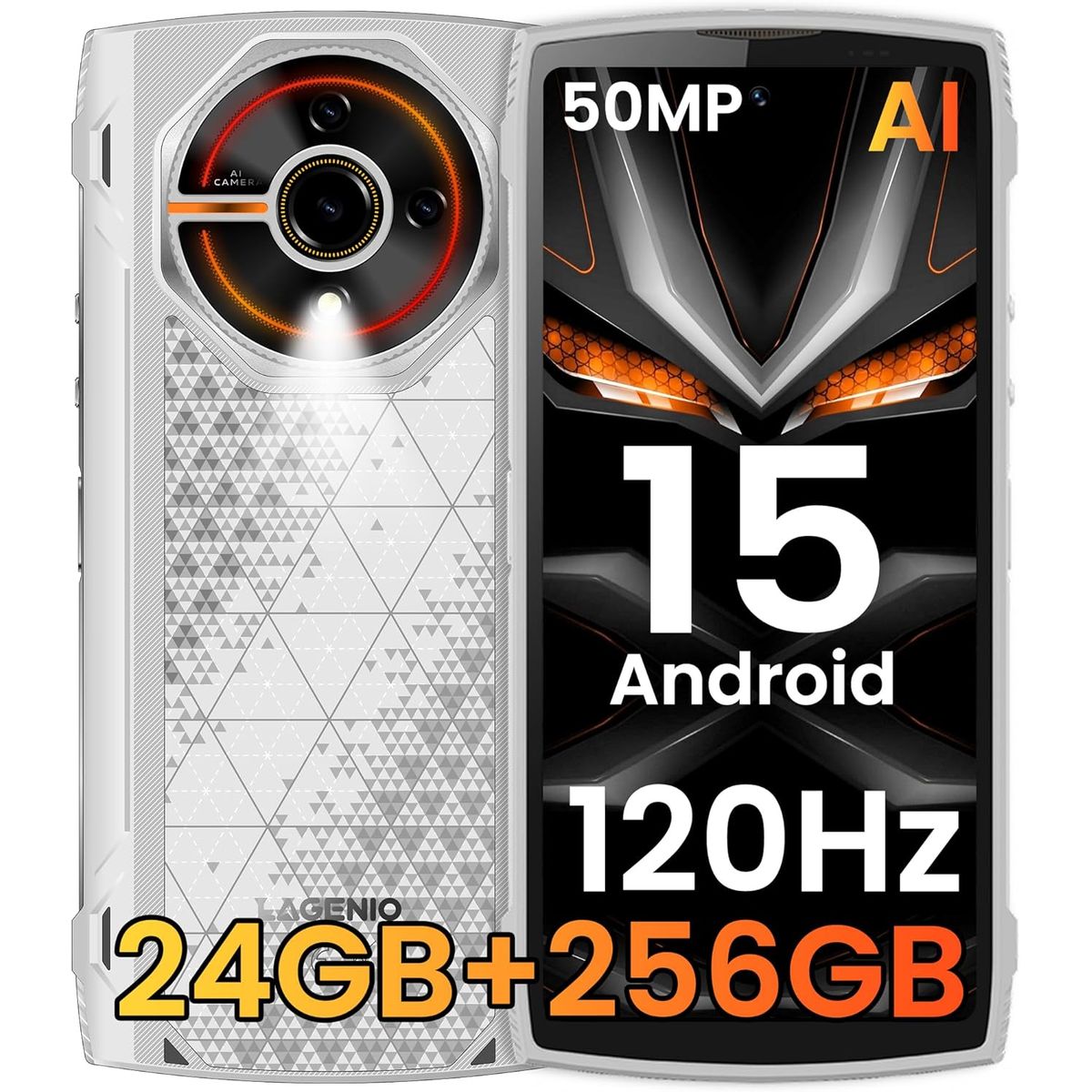 AGM - LAGENIO Panther 2 Pro Celular 24GB+256GB Android 15 Smartphone