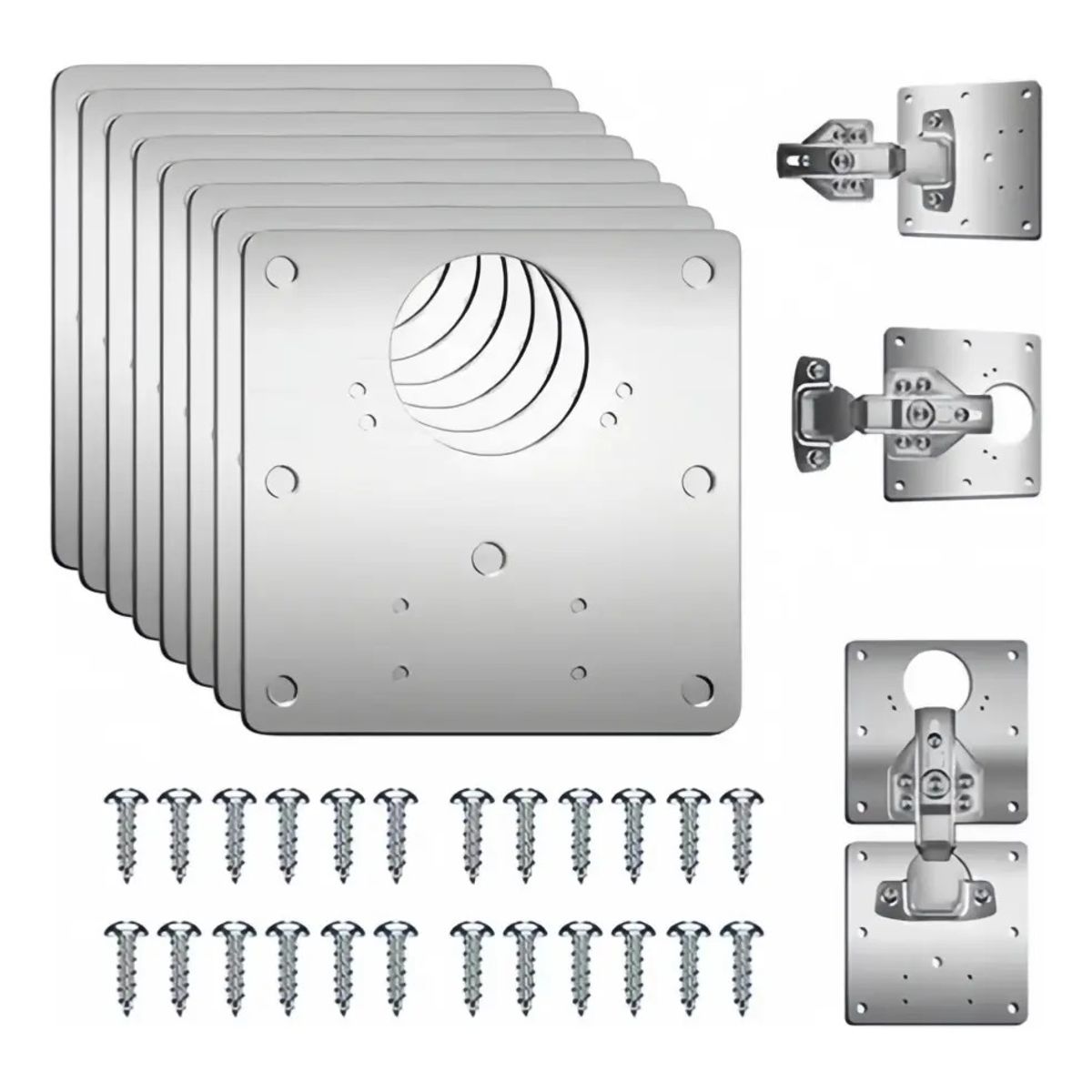 VIDA BUENAS - Kit De 8 Placa Reparación Bisagras Para Armarios Gabinete