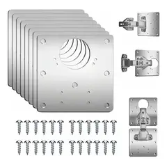 VIDA BUENAS - Kit De 8 Placa Reparación Bisagras Para Armarios Gabinete
