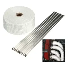 GENERICO - 10m Cintas De Tubos De Escape Para Motocicleta Con 4 Bridas