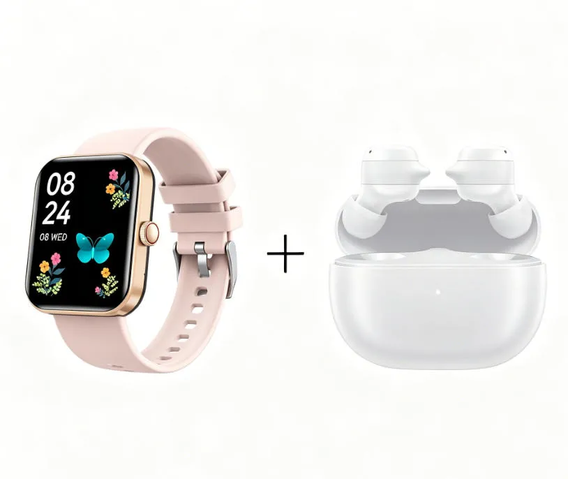 F16 Smartwatch+Audífonos Auriculares Bluetooth Redmi buds 3lite