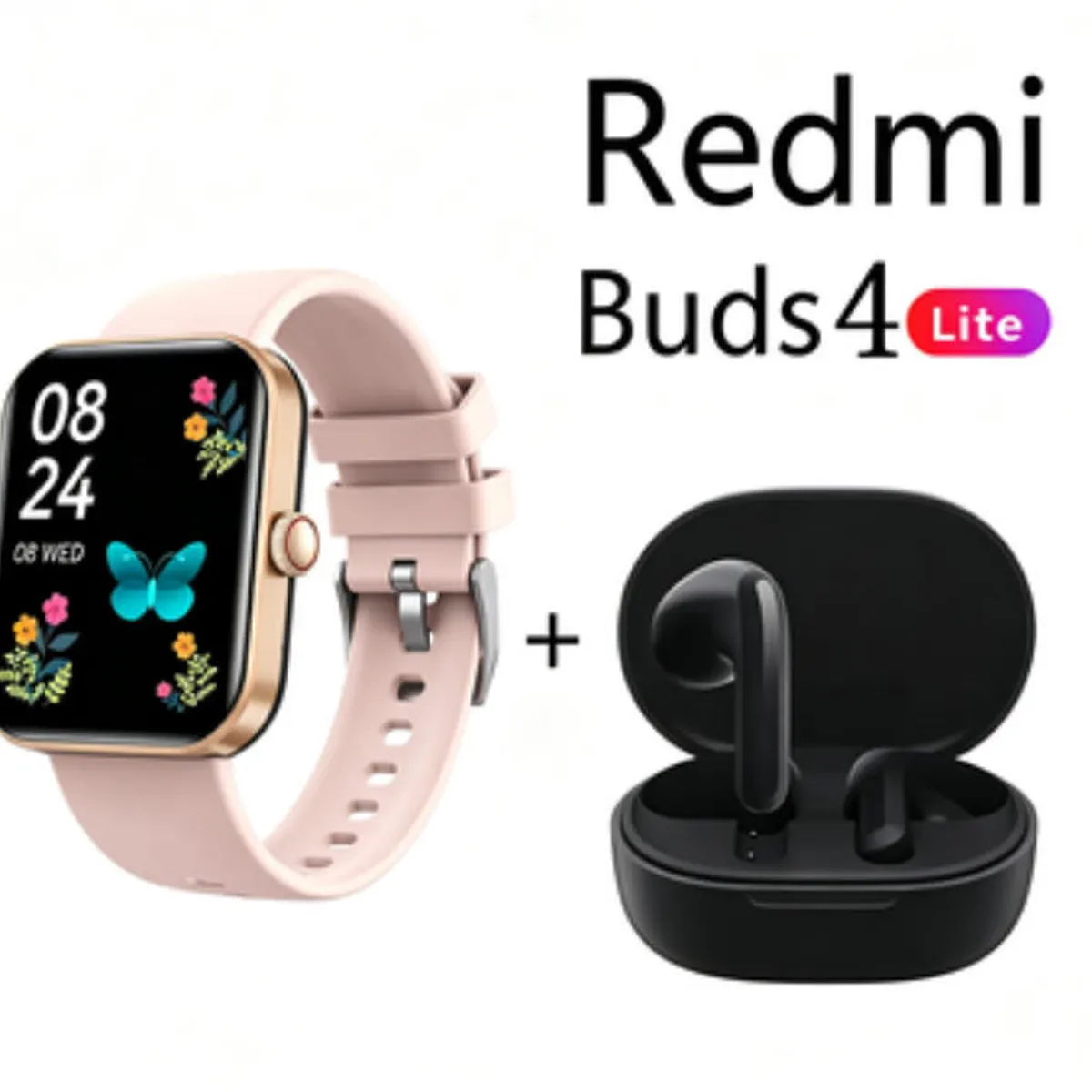 XIAOMI - F16 Smartwatch+Audífonos  Auriculares Bluetooth XIAOMI Redmi buds 4lite
