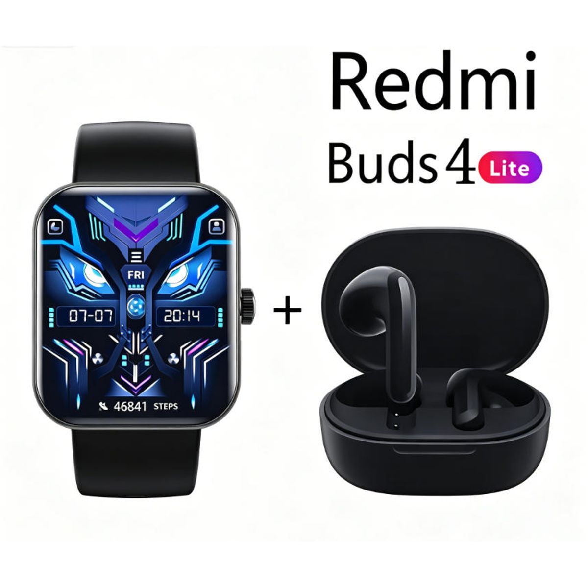 XIAOMI - F16 Smartwatch+Audífonos  Auriculares Bluetooth XIAOMI Redmi buds 4lite