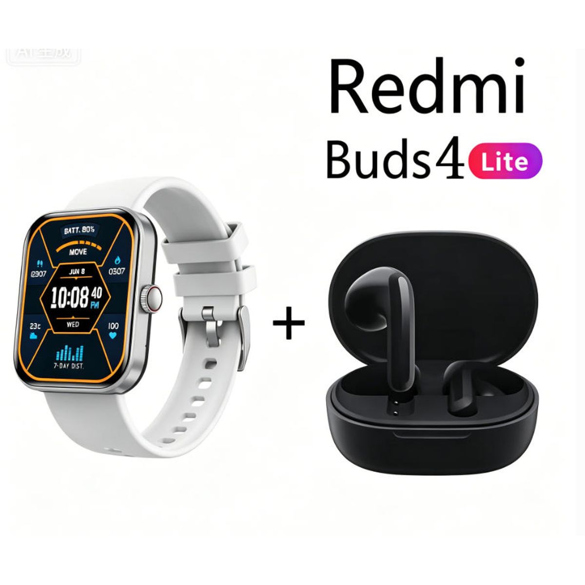 XIAOMI - F16 Smartwatch+Audífonos  Auriculares Bluetooth XIAOMI Redmi buds 4lite