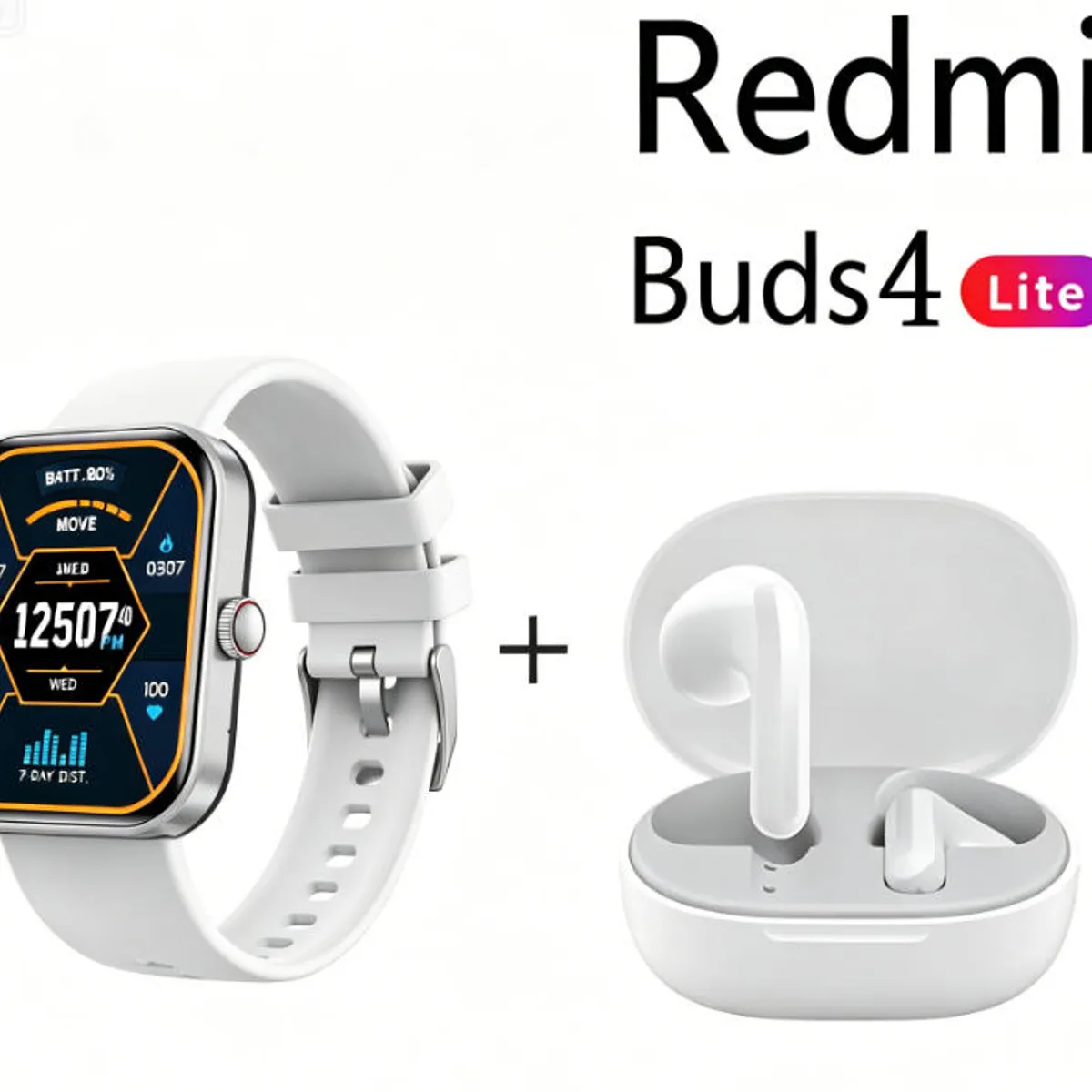 XIAOMI - F16 Smartwatch+Audífonos  Auriculares Bluetooth XIAOMI Redmi buds 4lite