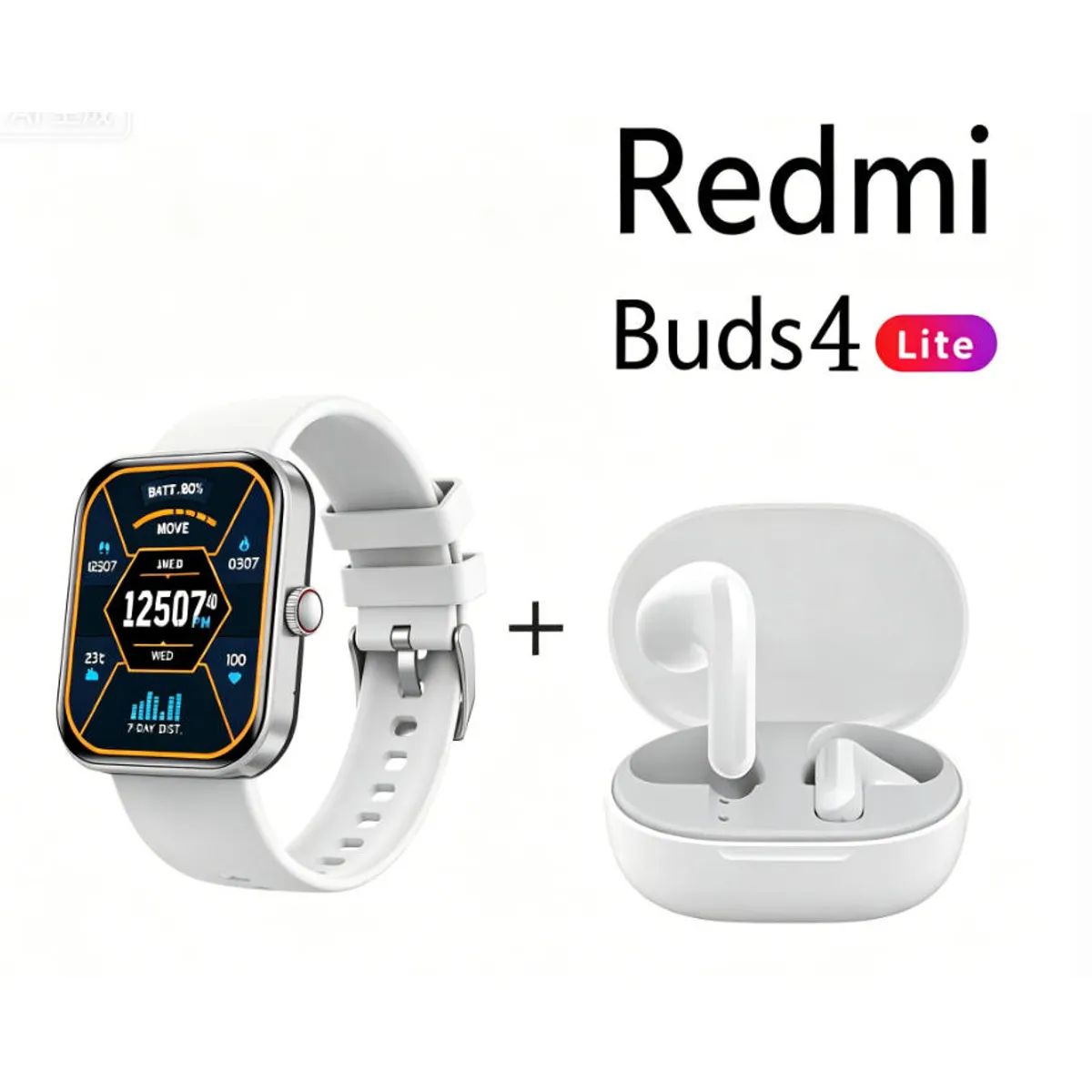 XIAOMI - F16 Smartwatch+Audífonos  Auriculares Bluetooth XIAOMI Redmi buds 4lite