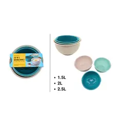 GENERICO - Set de Bowl plasticos 3piezas