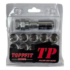 GENERICO - Tuercas De Seguridad Para Auto Toppfit 12mm X 1.25 plateado