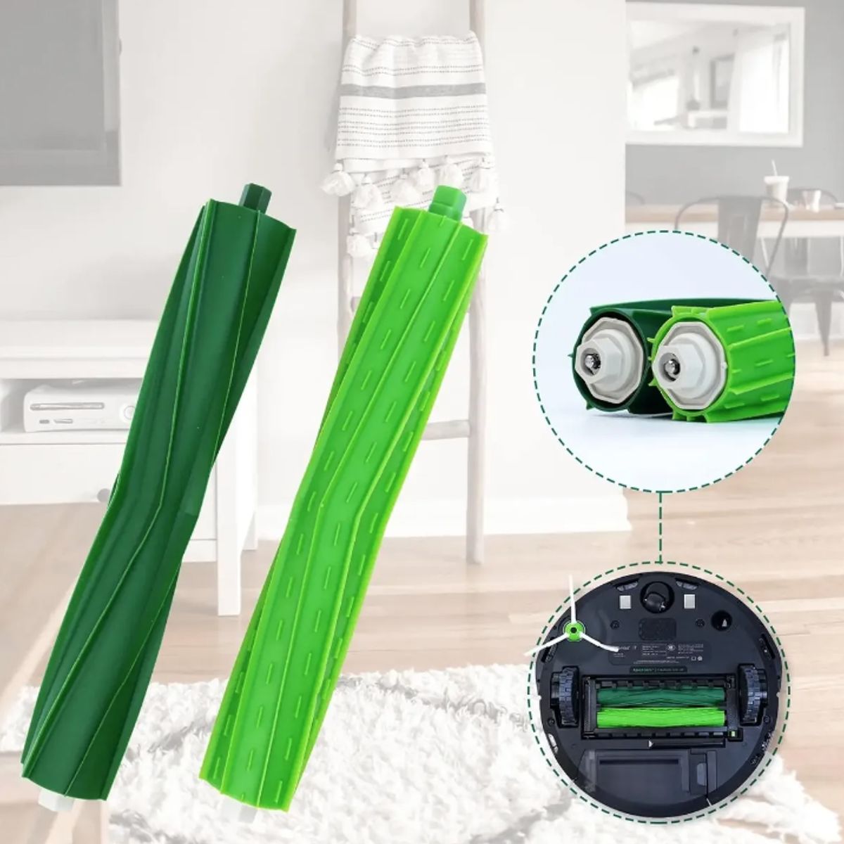 GENERICO - Kit Cepillo Rodillo par Para Irobot Roomba I7 I7+ E5 E6