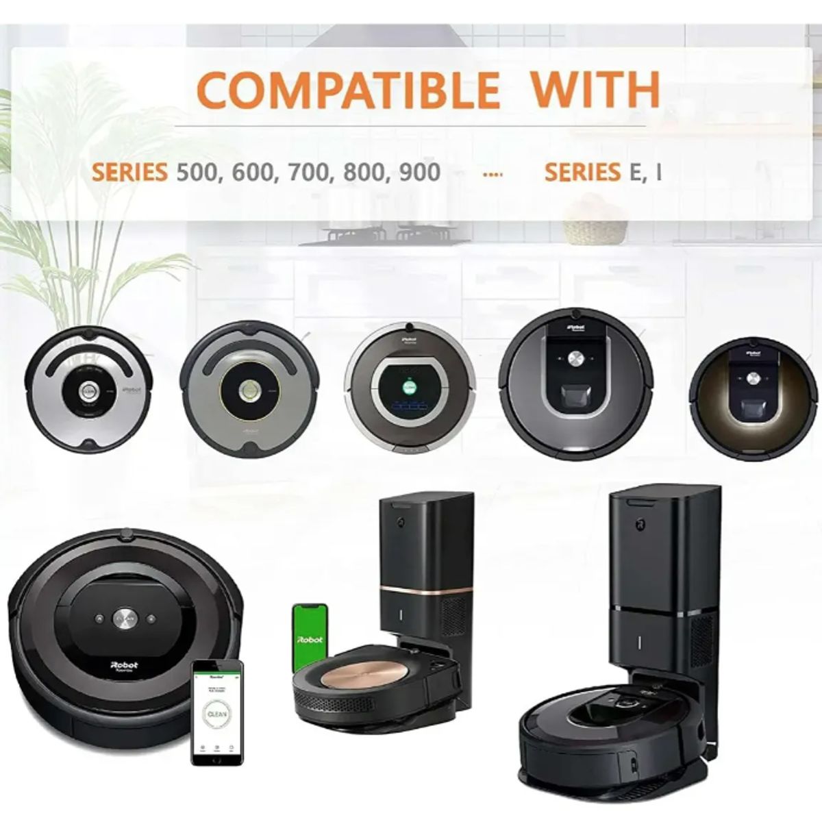 GENERICO - Repuesto Goma Rueda Para Irobot Serie 500 A 900 E5 E6 I7 S9