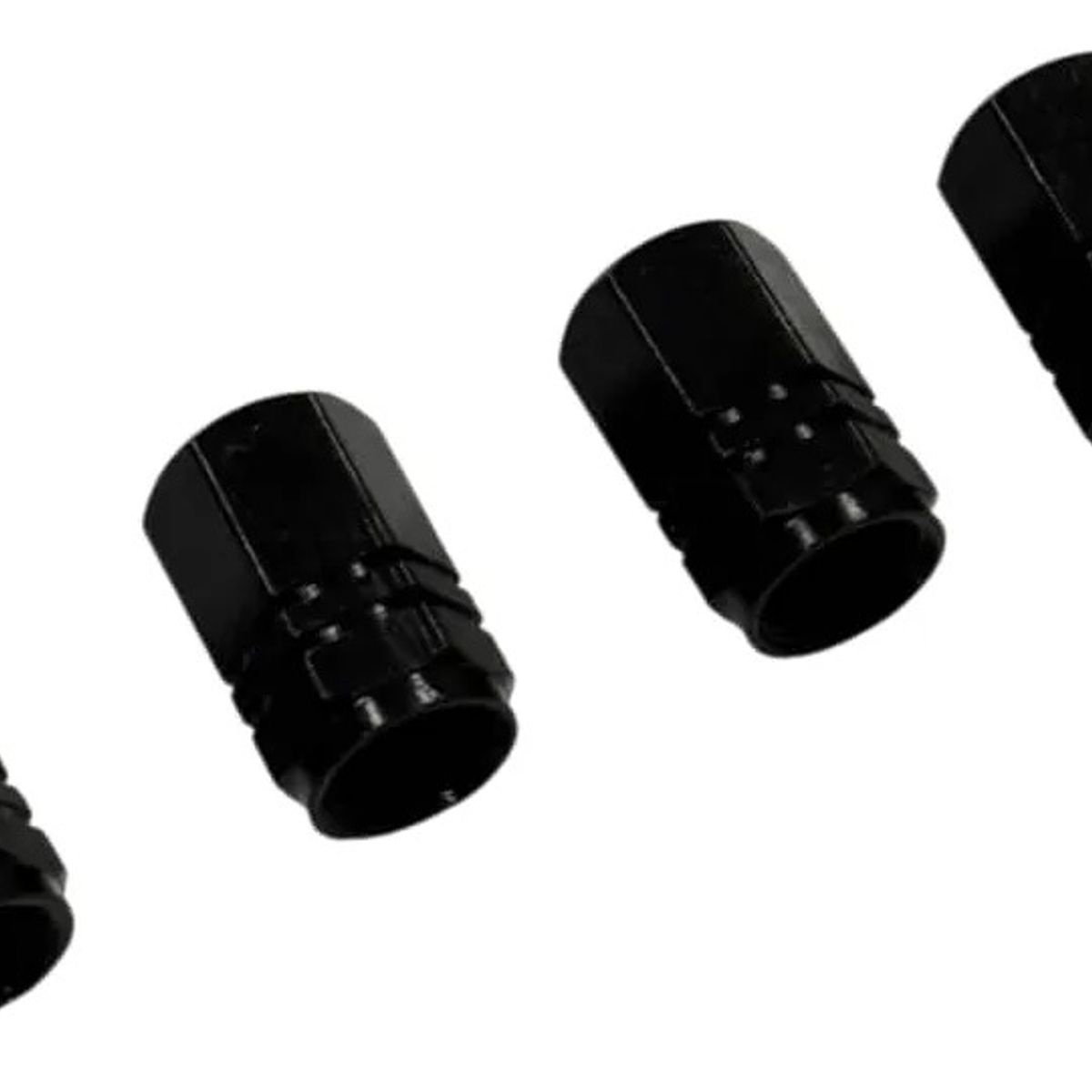 GENERICO - Tapa De Válvulas Para Neumáticos 4 Piezas negro
