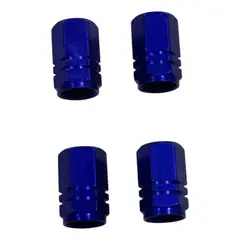 GENERICO - Tapa De Válvulas Para Neumáticos 4 Piezas azul