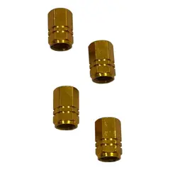 GENERICO - Tapa De Válvulas Para Neumáticos 4 Piezas Dorado