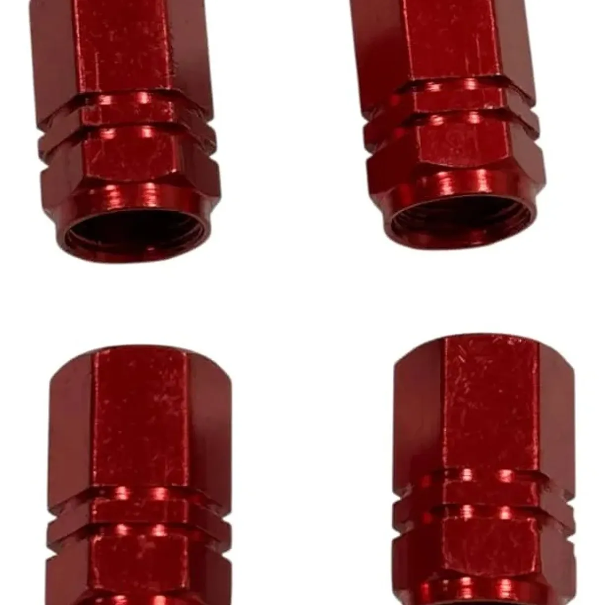 GENERICO - Tapa De Válvulas Para Neumáticos 4 Piezas rojo