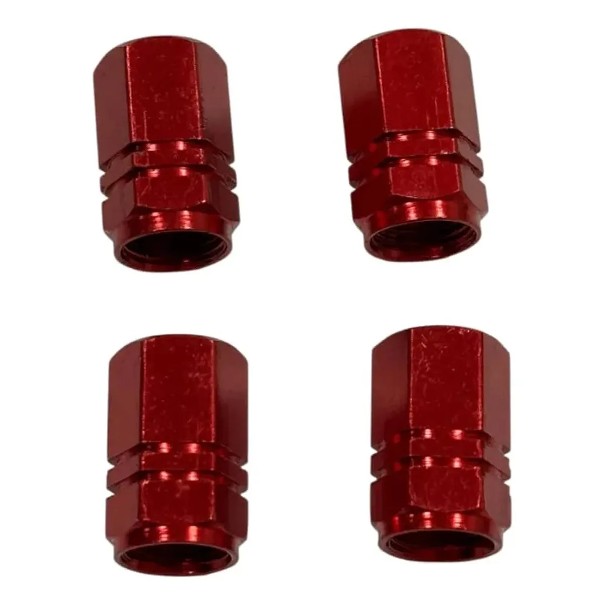 GENERICO - Tapa De Válvulas Para Neumáticos 4 Piezas rojo