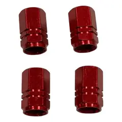 GENERICO - Tapa De Válvulas Para Neumáticos 4 Piezas rojo