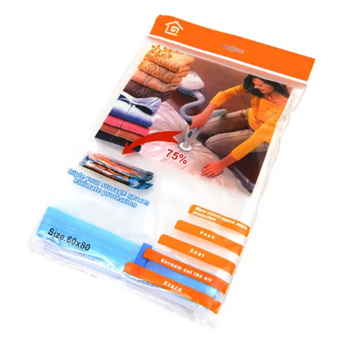 GENERICO - Pack Bolsas De Almacenamiento Al Vacío 80x110 12 Unidades