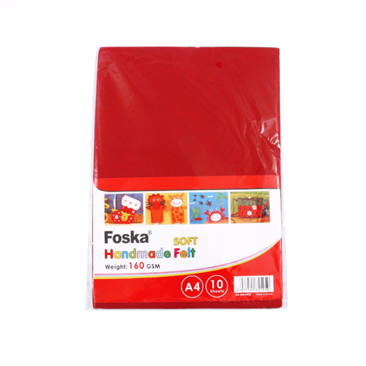FOSKA - Fieltro para manualidades A4 160g 10 colores HM5002 FOSKA