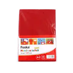 FOSKA - Fieltro para manualidades A4 160g 10 colores HM5002