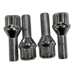 GENERICO - Set De 4 Perno De Seguridad Antirrobo Para Auto 12mmx1.25