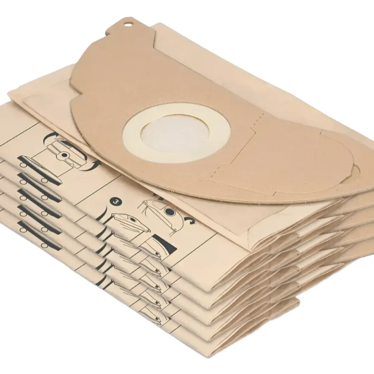 GENERICO - Kit 5 Bolsa De Papel Para Aspiradora Karcher A Wd2 / Mv2