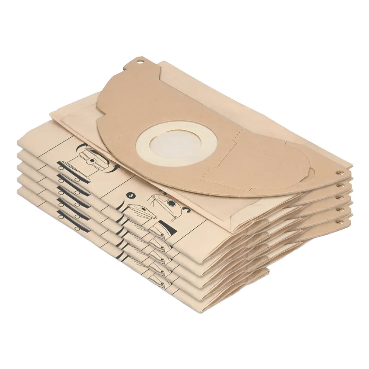 GENERICO - Kit 5 Bolsa De Papel Para Aspiradora Karcher A Wd2 / Mv2