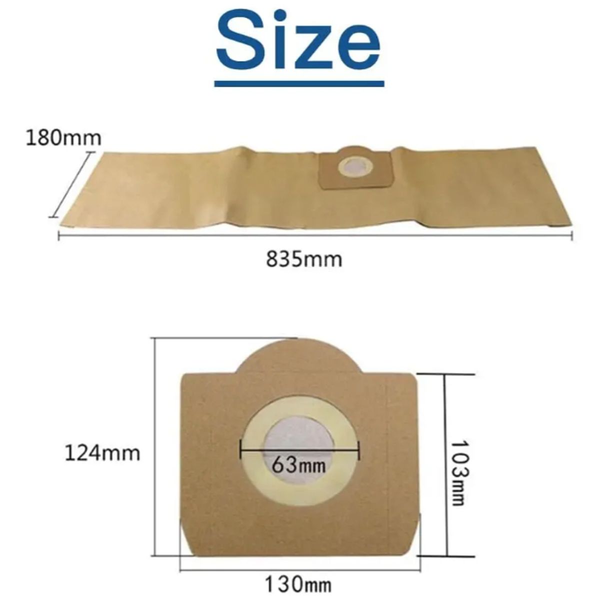 GENERICO - Set 5 Bolsas Papel Aspiradora Para Karcher Wd3-se4001-nt 20
